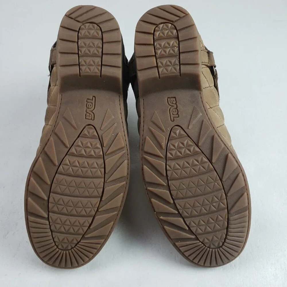 Teva de la Vina Dos Quilted Ankle Boot Womens 7.5 Brown Waterproof Leather